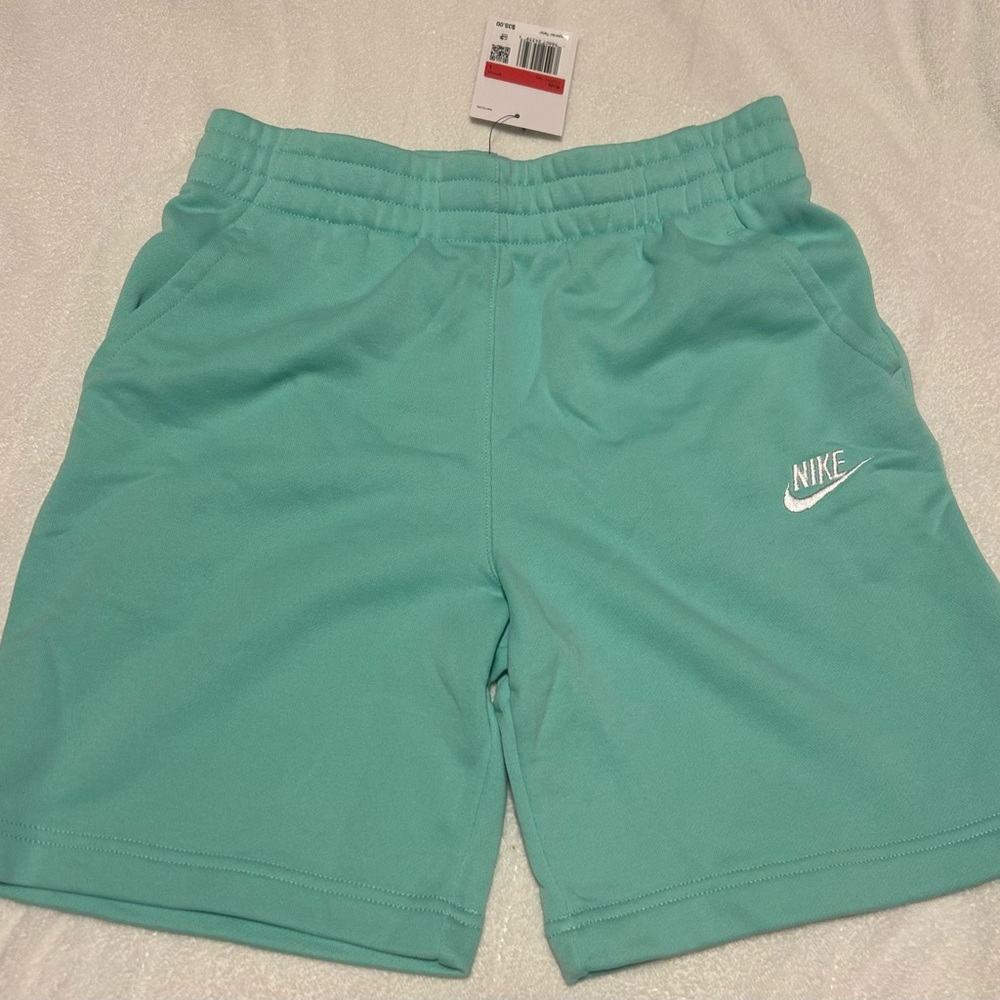 Nike Kids Mint Green Athletic Sweat Shorts